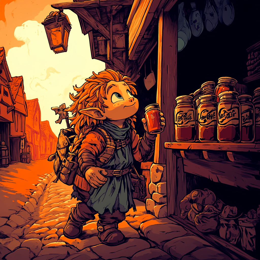 RPG, Které neskončí v zapomnění: Mentální a fyzická dostupnost značky nord.ninja.rpg_cute_goblin_girl_with_bones_in_hair_shopping_for_82f82606-e97a-4c7e-bdd8-8438370350c7